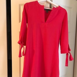 Donna Ricco hot pink 3/4 sleeve shift dress